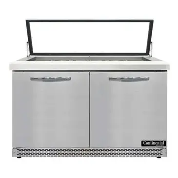 Continental Refrigerator SW48N18M-HGL-FB Refrigerated Counter, Mega Top Sandwich / Salad Un