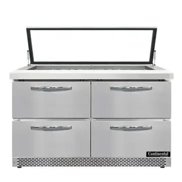 Continental Refrigerator SW48N18M-HGL-FB-D Refrigerated Counter, Mega Top Sandwich / Salad Un