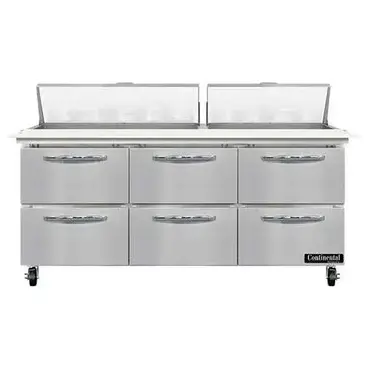 Continental Refrigerator SW72N18C-D Refrigerated Counter, Sandwich / Salad Unit