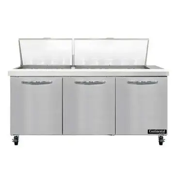 Continental Refrigerator SW72N27M Refrigerated Counter, Mega Top Sandwich / Salad Un