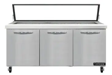 Continental Refrigerator SW72N30M-HGL Refrigerated Counter, Mega Top Sandwich / Salad Un