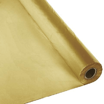 CONVERTING Banquet Roll, 40" x 100', Gold, Plastic, Creative Converting 011030