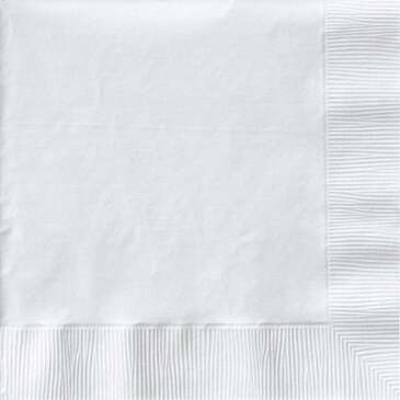 CONVERTING Beverage Napkin, 10" x 10", White, 2 Ply, (50/Pack), Creative Converting 139140154