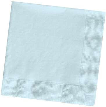 CONVERTING Beverage Napkin, 10" x 10", Pastel Blue, 2 Ply, (50/Pack) Creative Converting 13-9179-154