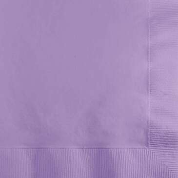 CONVERTING Beverage Napkin, 10" x 10", Lavender, Paper, 2 Ply, (50/Pack) Creative Converting 13-9186-154