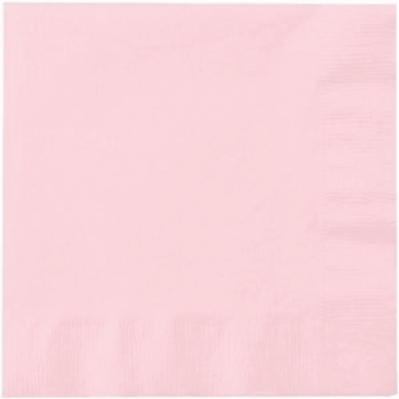 CONVERTING Beverage Napkin, 10" x 10", Classic Pink, Paper, 2 Ply, (50/Pack) Creative Converting 13-9190-154