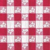 CONVERTING Lunch Napkin, 13" x 13", Red Gingham, 2 Ply, (50/PK), Creative Converting 2118