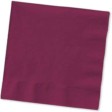 CONVERTING Dinner Napkin, Burgundy, Paper, 2 Ply, (100/Pack), Creative Converting V27-3122