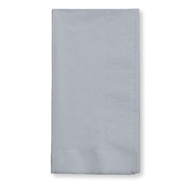 CONVERTING Dinner Napkin, 16" x 16", Silver, Paper, 2 Ply, (100/Pack) Creative Converting 27-3281