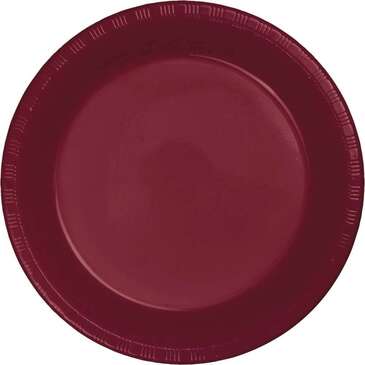CONVERTING Plate, 9", Burgundy, Plastic, (20/Pack) Creative Converting 28312221
