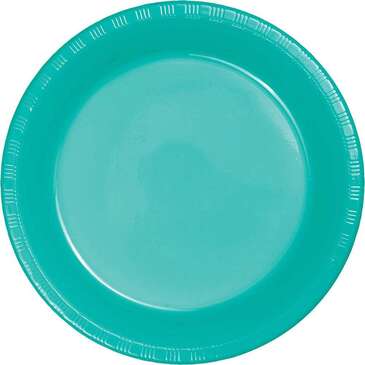 CONVERTING Plate, 9", Teal Lagoon, Plastic, (20/Pack), Creative Converting 324779