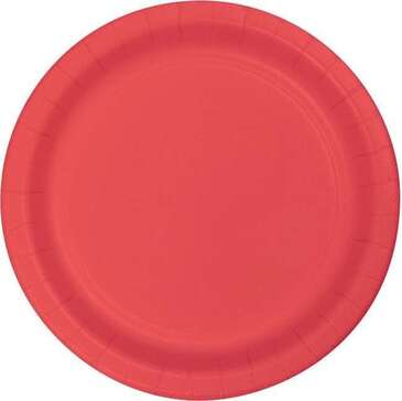 CONVERTING Plate, 9", Coral, Paper, (24/Pack) Creative Converting 473146B