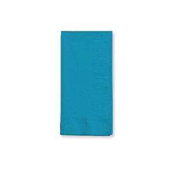 CONVERTING Dinner Napkin, 16" x 16", Turquoise, Paper, 2 Ply, (50/Pack) Creative Converting 67-3131B