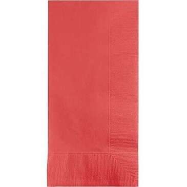 CONVERTING Dinner Napkin, 16" x 16", Coral, Paper, (50/Pack) Creative Converting 673146B