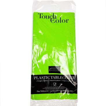 CONVERTING Table Cover, 54" x 108", Fresh Lime, Plastic, Creative Converting 72-3123