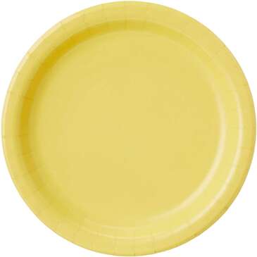 CONVERTING Plate, 7", Yellow, Paper, (24/Pack) Creative Converting 79102B