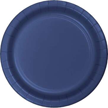 CONVERTING Plate, 7", Navy Blue, Paper, (24/Pack) Creative Converting 791137B