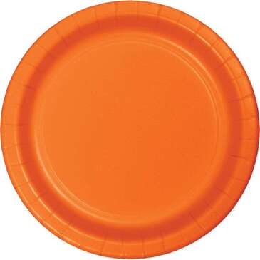 CONVERTING Plate, 7", Sun Kissed Orange, Paper, (24/Pack) Creative Converting 79191B