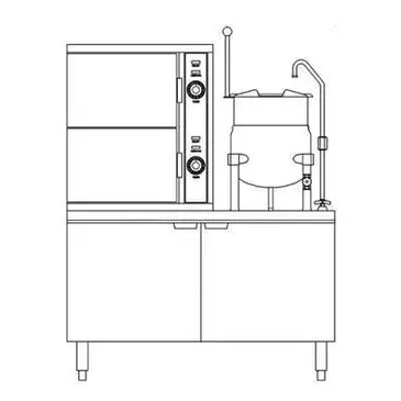 Crown ECX-10-10 Steamer Kettle Combination, Electric