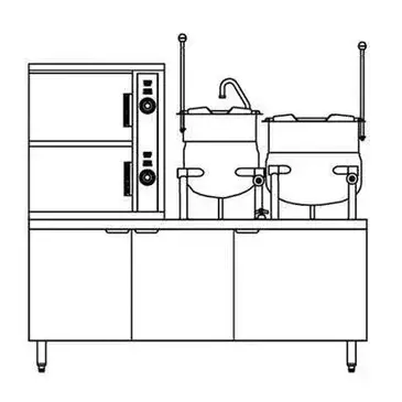 Crown ECX-10-6-10 Steamer Kettle Combination, Electric