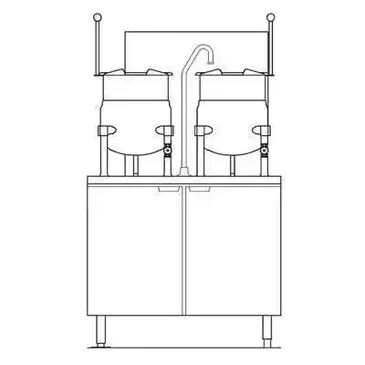 Crown GMT-6-6 Kettle Cabinet Assembly, Gas