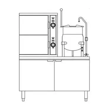 Crown SCX-10-10 Steamer Kettle Combination, Steam Coil