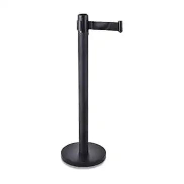 CSL 5800BK-BLK Crowd Control Stanchion, Retractable