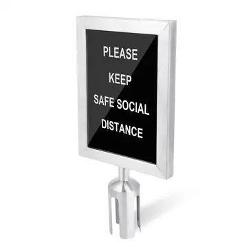 CSL 5847SS Crowd Control Stanchion Sign / Frame