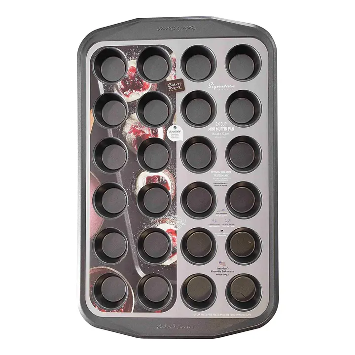 Ardous Trading Ardous Trading CUPCAKE PAN 24 CUP MINI BAKER'S SECRET SIGNATURE COLLECTION , 42.7X27.3X2.5CM ,0.5MM
