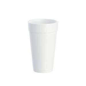 DART SOLO CONTAINER Foam Drink Cup, 20 oz, White, Foam, (500/Case) Dart 20J16