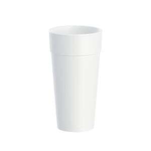 DART SOLO CONTAINER Foam Drink Cup, 24 oz, White, Foam, (500/Case) Dart 24J16