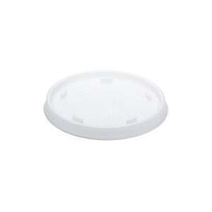 DART SOLO CONTAINER Foam Cup Lid, 8-9 oz, Translucent, Polystyrene, With Straw Slot, (1,000/Case), Dart 8SL