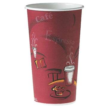 DART SOLO CONTAINER Hot Paper Cups, 20 oz., Bistro Design, Paper (600/Case) Solo 420SI-0041