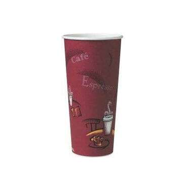 DART SOLO CONTAINER Hot Paper Cup, 24 oz., Bistro, Paper (20/Case) Solo 424SIN-0041