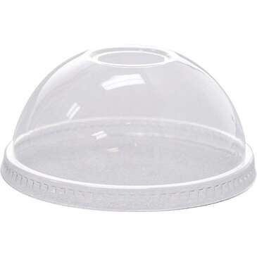 DART SOLO CONTAINER Dome Lid with Hole, Fits 32 oz, Clear, Plastic, (500/Case) Solo DL639