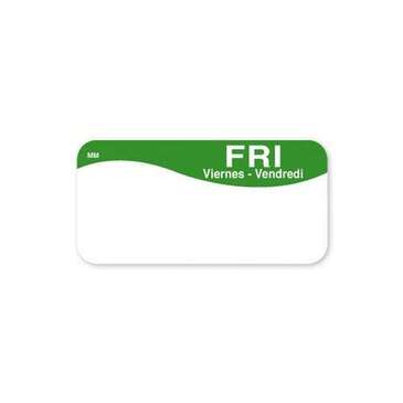 DAYMARK SAFETY SYSTEMS "Friday" Labels, 2"x1", Green, Trilingual, (1000/Roll), Daymark Safety Systems 110036-5