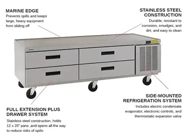 Delfield F2980CP Equipment Stand, Refrigerated Base