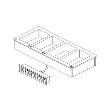 Delfield N8717-DESP Hot Food Well Unit, Drop-In, Electric