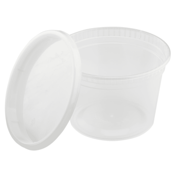 Deli Container, 16 oz, Translucent, Polypropylene, With Lid, (240/Case), Karat FP-IMDC16-PP