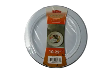 Dinner Plate, 10.25?, Silver, (12/Pack), Tov Lev TLC18-P