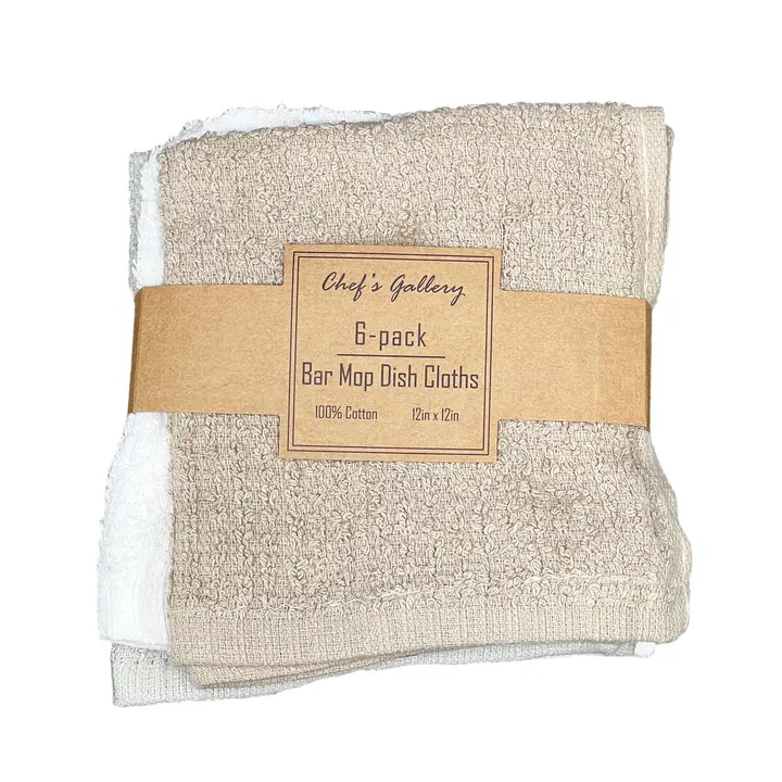 Ardous Trading Ardous Trading Dish cloths; 100% cotton; L 12 in.; W 12 in.; 14 oz.; 4 colors assortment; 6/PK.