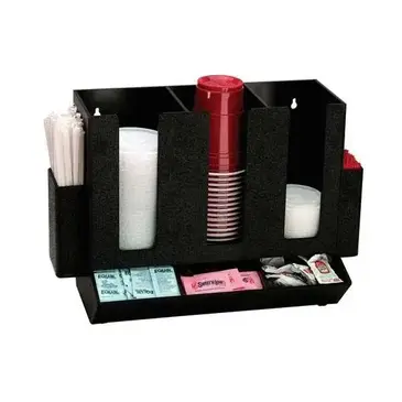 Dispense-Rite HLCO-3BT Condiment Caddy, Countertop Organizer