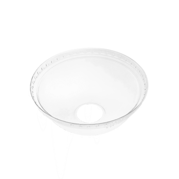Dome Lid with Hole, Fits 32 oz, Clear, Plastic, (500/Case) Karat C-KDL107