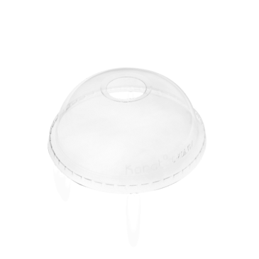 Dome Lid with Hole, Fits 32 oz, Clear, Plastic, (500/Case) Karat C-KDL107