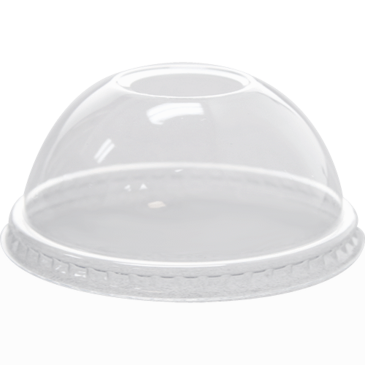 Karat Dome Lid with Hole, Fits 8, 9, and 10 oz, Clear, Plastic, (1,000/Case), Karat C-KDL78