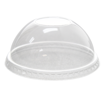 LOLLICUP Dome Lid with No Hole, Fits 8, 9, and 10 oz, Clear, Plastic, (1,000/Case), Karat C-KDL78-NH