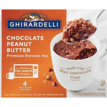 DOT FOODS, INC. Chocolate Peanut Butter Brownie Mug Mix, 9.2 oz, Ghirardelli 679649