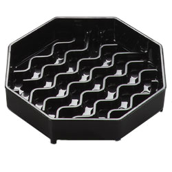 Carlisle Drip Tray, 4", Plastic, Black, Octagon (Sold Per Each) Carlisle 1103003