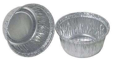 DURABLE PACKAGING INTER. Utility Cup, 4 oz, Aluminum Foil, (1000/Case) Durable Packing 1400-30
