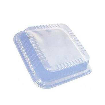 DURABLE PACKAGING INTER. Dome Lid, 9" x 9", Clear, Square, Plastic, for Foil Cake Pan, (500/Case) Durable Packaging P1130-500